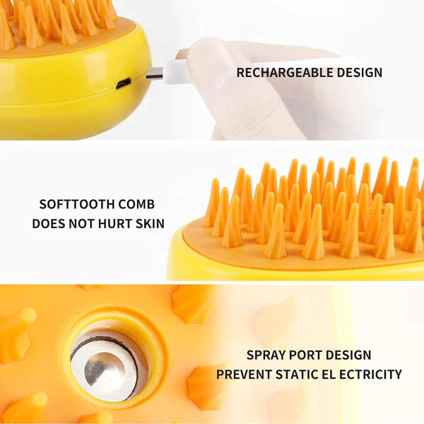 Steam Pet Brush™ - Healthy Skin, Hair Care & Pet Comfort